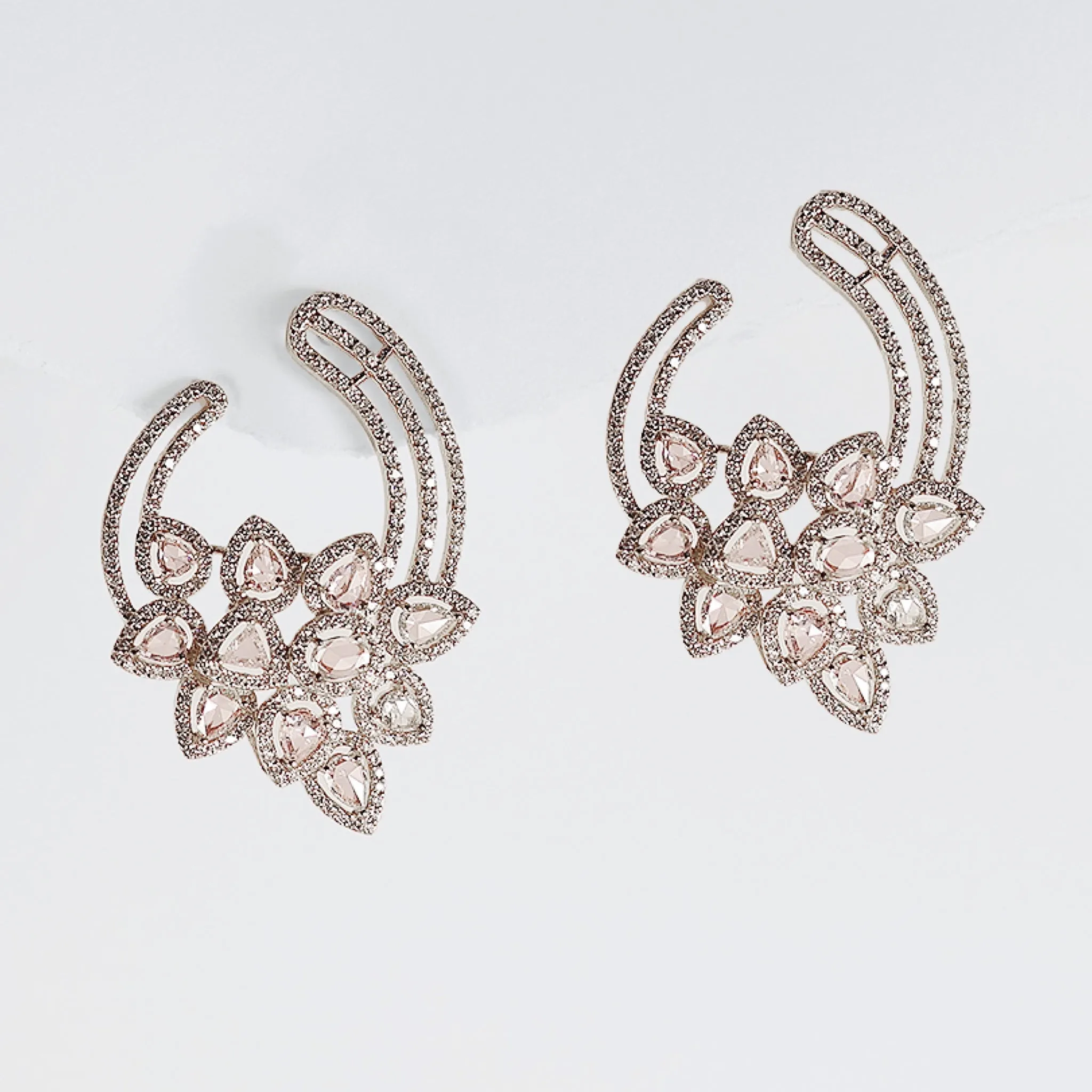 The Ivana Rosegold Diamantes Cluster Diamond Earrings 18kt | Editor’s Pick