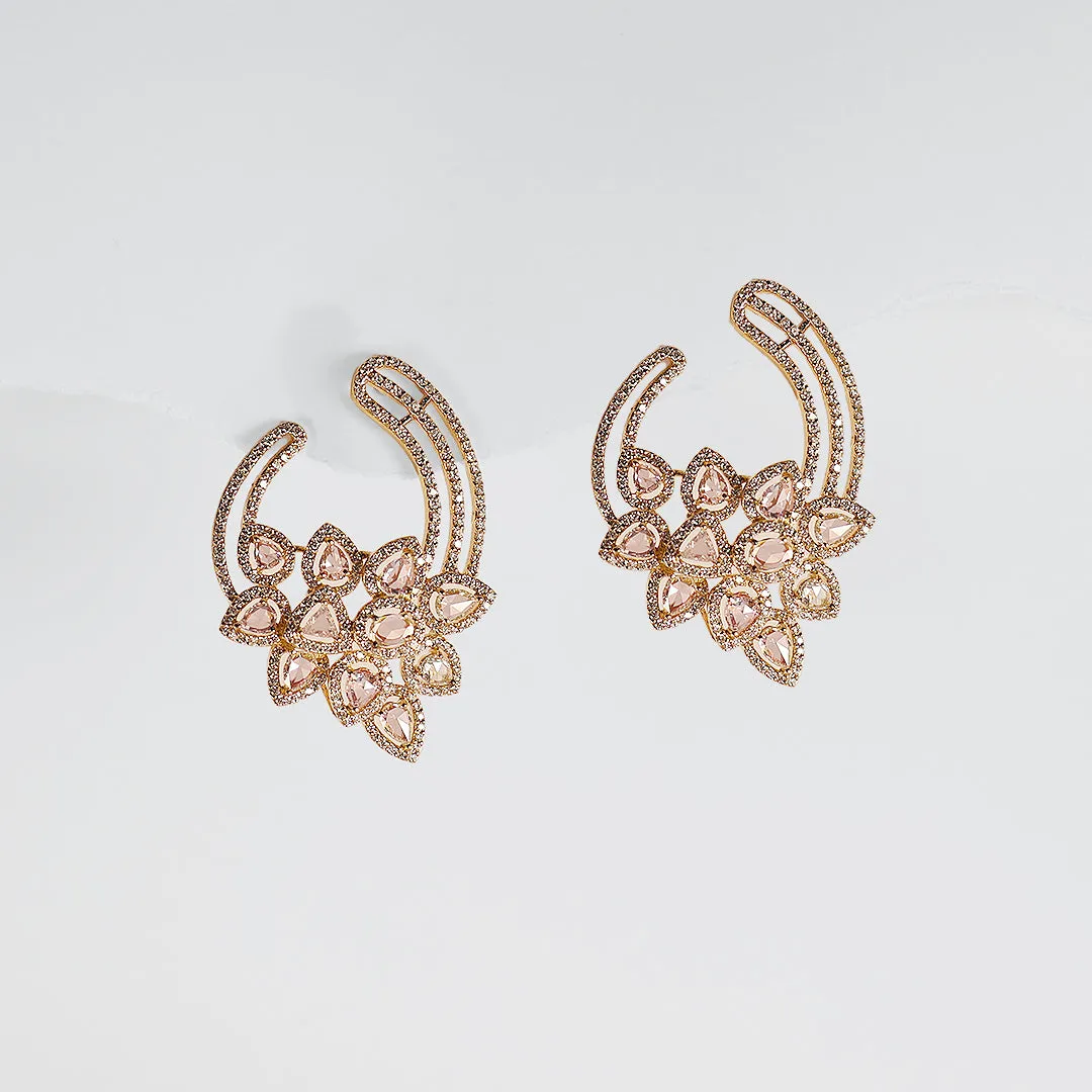 The Ivana Rosegold Diamantes Cluster Diamond Earrings 18kt | Editor’s Pick