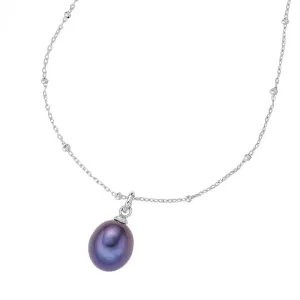 Timeless Adjustable 8mm Oval Peacock Pearl Pendant