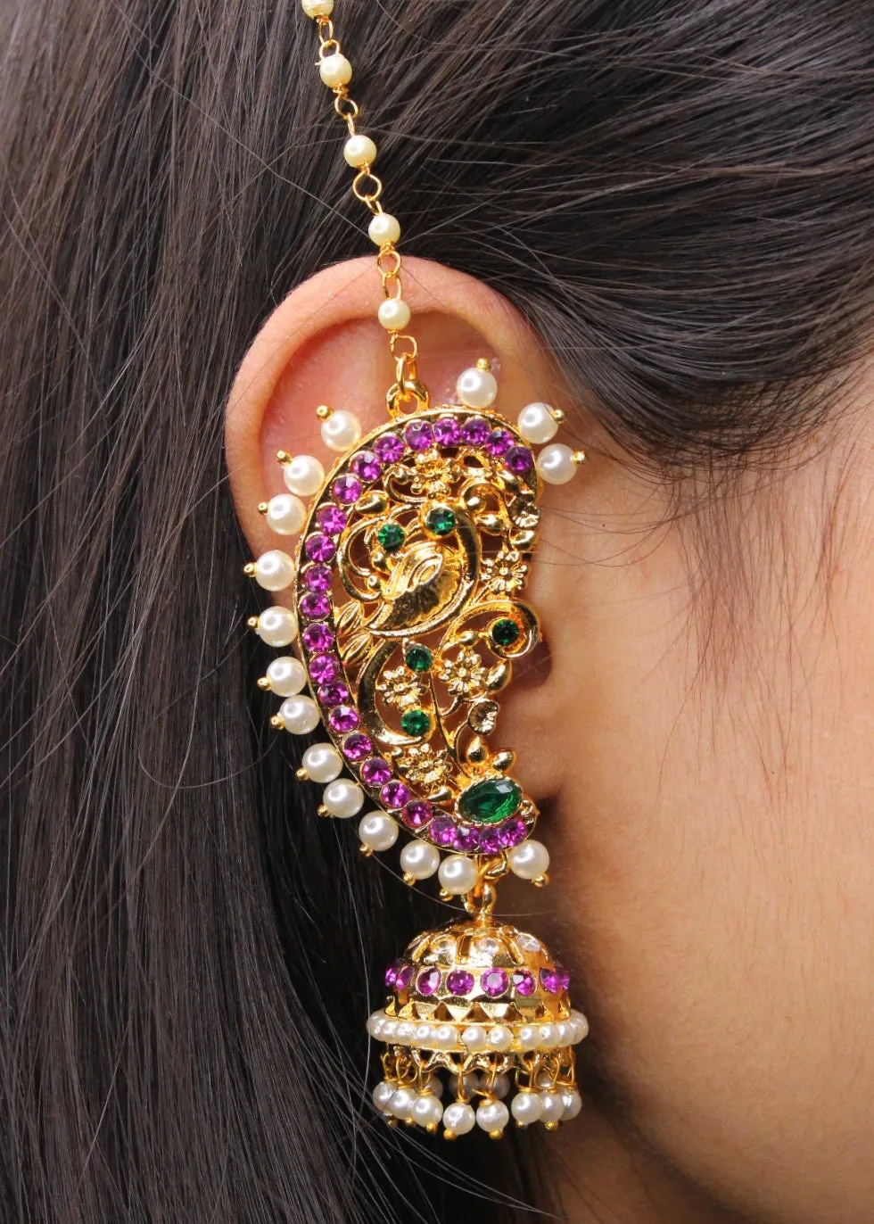 TRENDY FLORET EAR-CUFFS