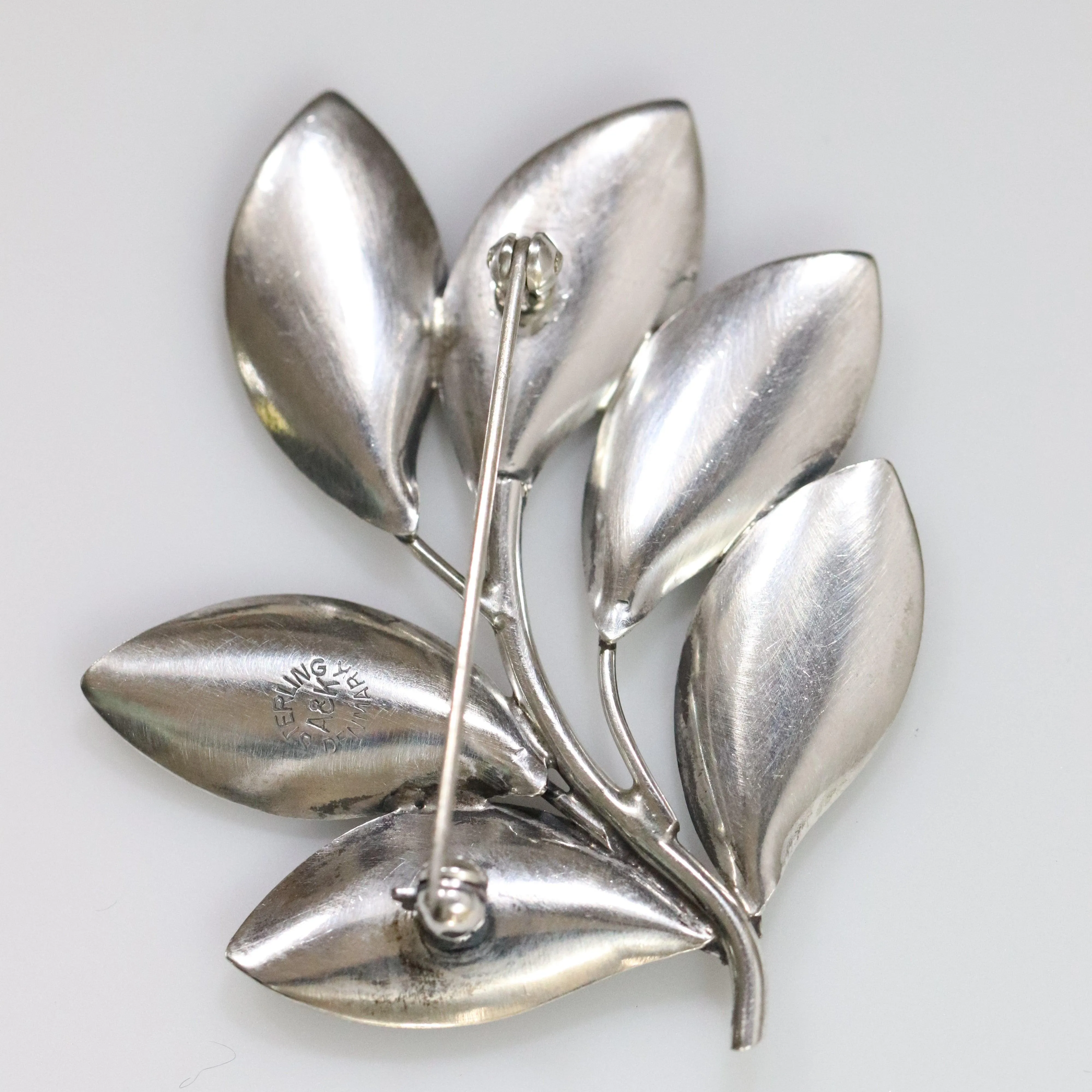 Vintage Aarre & Krogh Danish Jewelry | Modernist Six Calla Lily Brooch