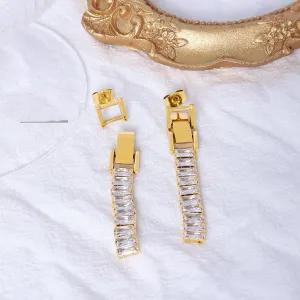 Watch It Zirconium Diamond Earrings