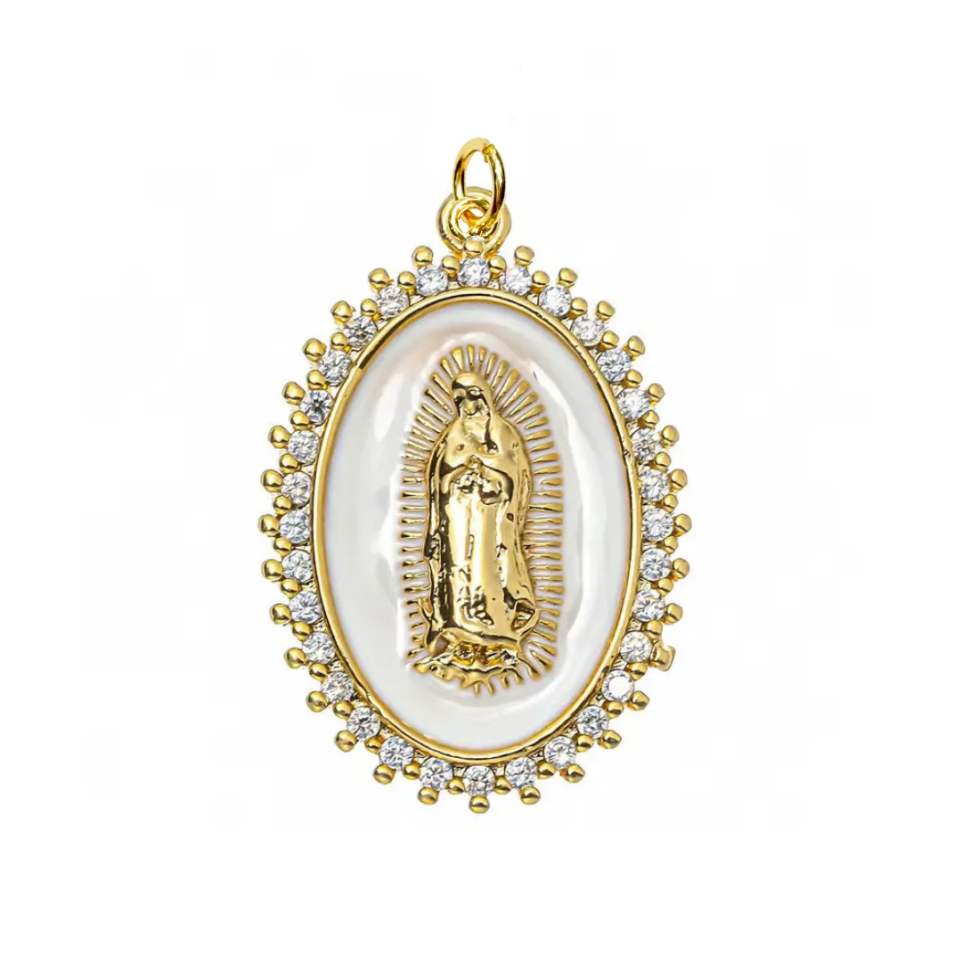 White Religious Charm For Charm Necklace & Bracelet