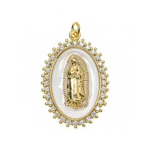 White Religious Charm For Charm Necklace & Bracelet