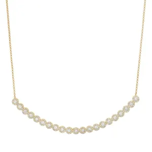 WONDROUS CURVED DIAMOND NECKLACE, GOLD