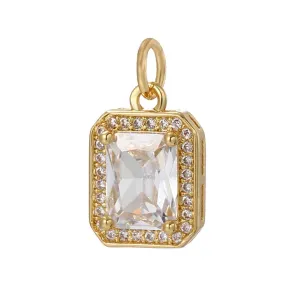 Zircon Stone Charm For Charm Necklace & Bracelet